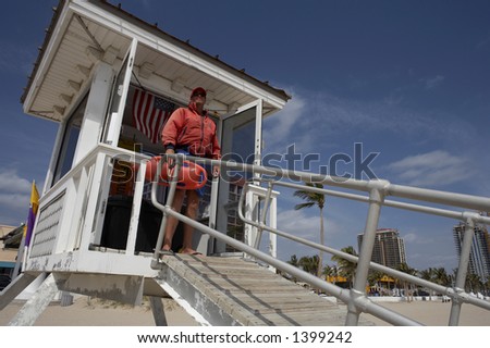 James Plant a lifeguard on duty on south beach fort Lauderdale florida America usa taken in march 2006