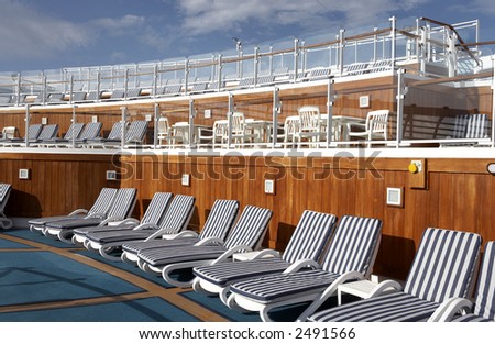 sun deck on a cruise ship St Lucia windward islands caribbean west indies