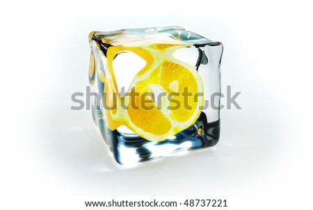 orange ice cubes