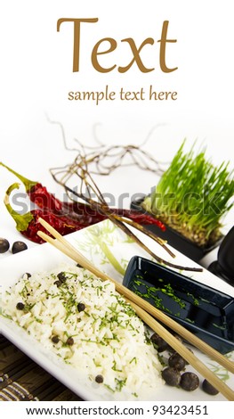 dish exotic cuisine  (With sample text)