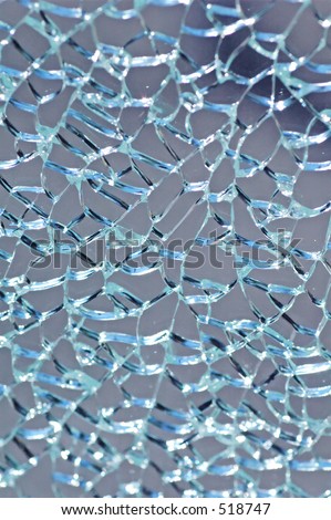 Glass Bits - glass shards glowing on safety wire.