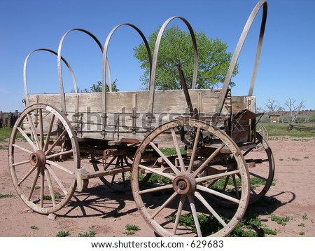 A bit of the old west - a covered wagon.