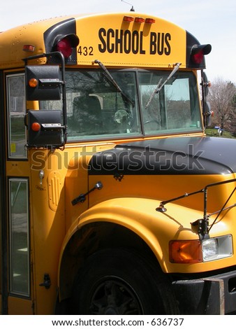 School bus, waiting for passengers.