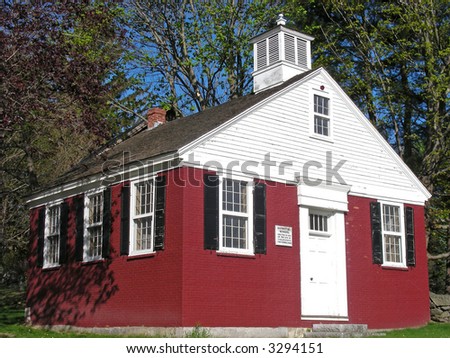 Historic old school house in Chelmsford, Massachusetts.