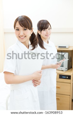 Beautiful asian hospital staff