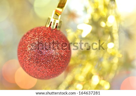 carnival decoration, colored ball on bokeh background