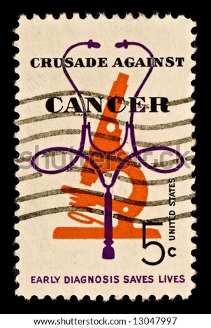 Issued for the awareness of cancer and the importants of early diagnosis. Issued 1965