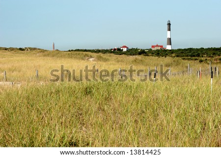 Scenic view of Fire Island Lighthouse located on Long island, New York.