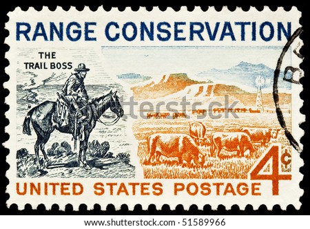 UNITED STATES - CIRCA 1960's : A stamp printed in United States. Range Conservation. United States - CIRCA 1960's