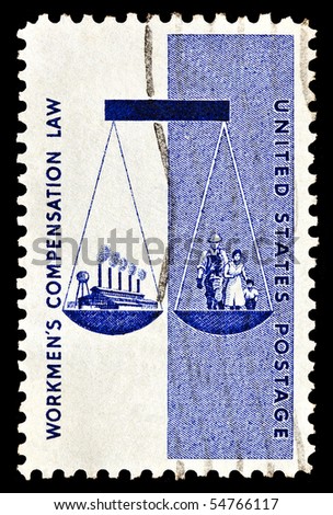 UNITED STATES - CIRCA 1960's : A stamp printed in United States. Workman Compensation. United States - CIRCA 1960's