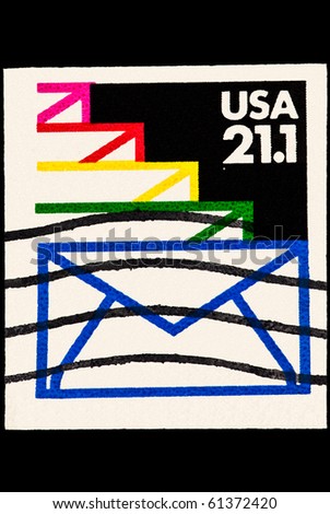 UNITED STATES - CIRCA 1970\'s : A stamp printed in United States. Sealed envelopes. United States - CIRCA 1970\'s
