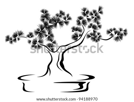 Bonsai  on Bonsai Tree Illustration
