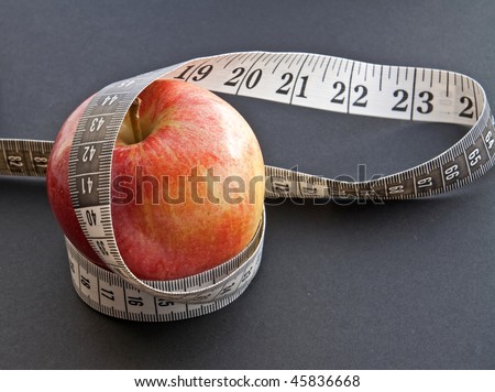 Apple diet symbol isolated