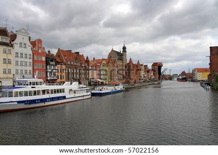 Sea navigation in Gdansk, Poland