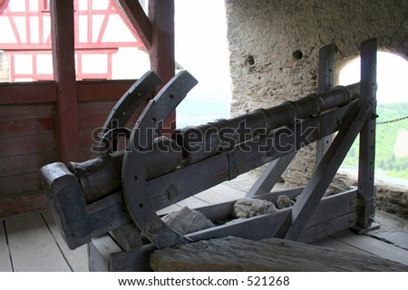 Ancient cannon inside castle