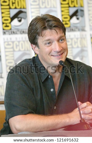 SAN DIEGO, CA - JULY 13: Nathan Fillion attends a press conference  for \