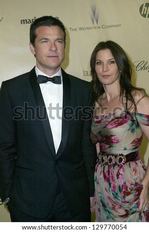 BEVERLY HILLS, CA - JAN. 13: Jason Bateman and wife arrive at the Weinstein Company\'s 2013 Golden Globes After Party on Sunday, January 13, 2013 at the Beverly Hilton Hotel in Beverly Hills, CA.