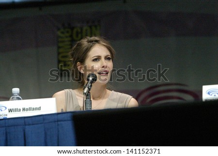 ANAHEIM, CA - MARCH 31: Willa Holland participates in a panel discussion at the 2013 Wondercon convention on March 31, 2013 in Anaheim, CA.