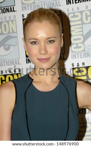 SAN DIEGO, CA - JULY 20: Kristen Hager arrives at the 2013 Comic Con press room at the Hilton San Diego Bayfront hotel on July 20, 2013 in San Diego, CA.