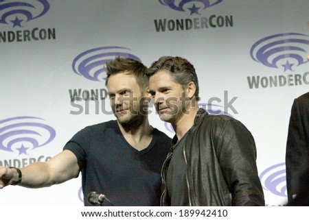 APRIL 19-ANAHEIM, CA: Joel McHale and Eric Bana participate in a panel discussion for \