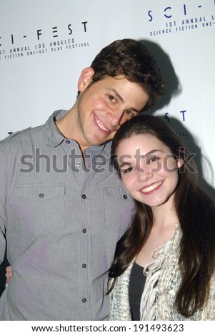 HOLLYWOOD, MAY 6: David Blue and Madison McLaughlin arrives for the post party after opening night of Sci-Fest at the ACME Theatre in Hollywood, CA on May 6, 2014.