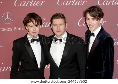 PALM SPRINGS, CA - JAN 3: Matthew Beard, Alex Lawther and Allen Leech arrive at the 2015 Palm Springs Film Festival Gala at the Palm Springs Convention Center on January 3, 2015 in Palm Springs, CA.