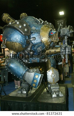 SAN DIEGO, CA - JULY 20: An unidentified giant robot is on display during preview night at the 2011 Annual Comic Con International convention on July 20, 2011 in San Diego, CA
