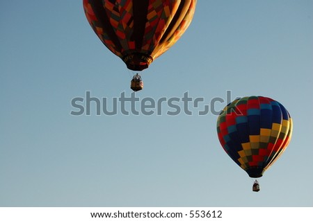 A couple Hot air balloons