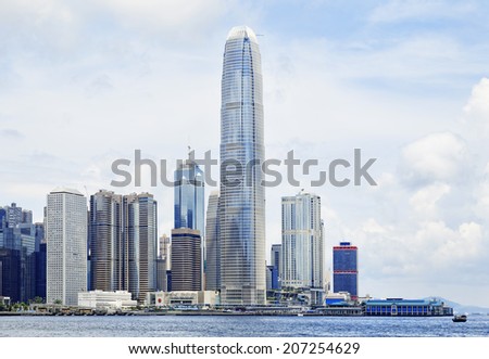 Modern Buildings in Hong Kong finance district