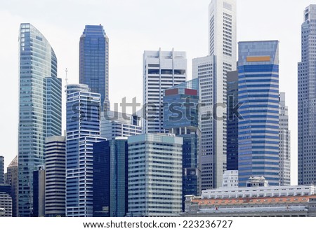 Singapore city skyline at day asia famous downtown
