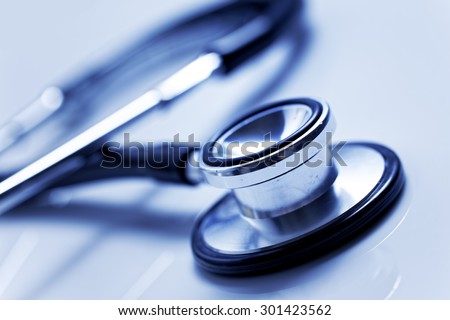 Stethoscope object close up for texture