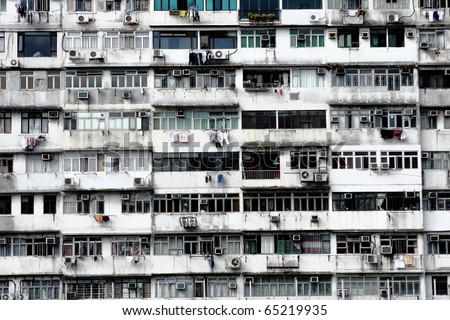 Old apartments in Hong Kong.