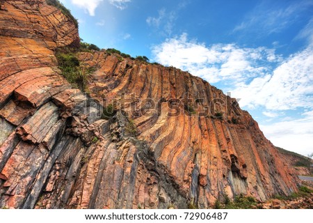 Hong Kong Geographical Park, the force of nature, folding and natural hexagonal column.