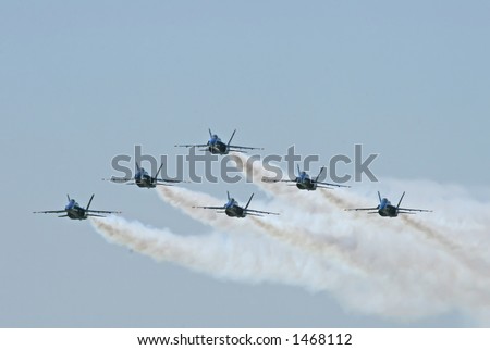 Blue Angels Approaching Delta High Speed Pass
