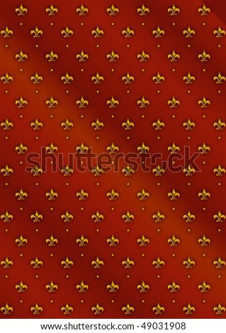 fleur de lis wallpaper. stock vector : Fleur-de-lis