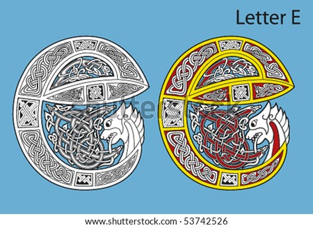 stock vector Ancient Celtic alphabet 26 letters Save to a lightbox 