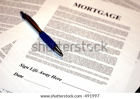 Mortgage Documents with Pen