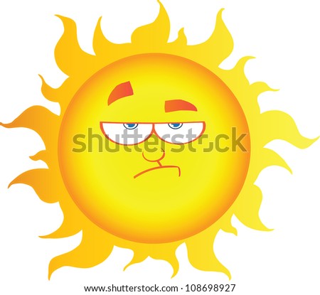 Angry Sun Cartoon