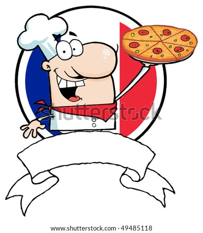 flag of france picture. Pizza In Front Of Flag Of