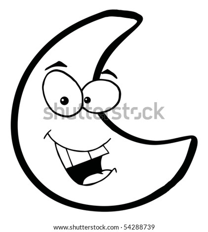 Moon Cartoon Character