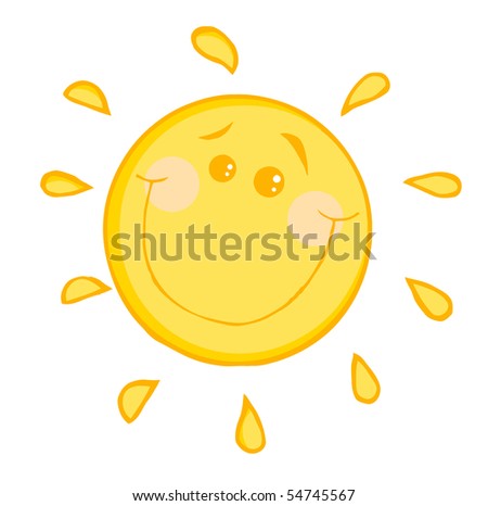smiley sun cartoon. stock vector : Smiling Sun