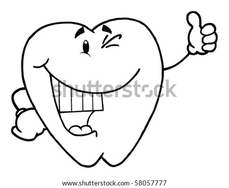 smiling tooth cartoon