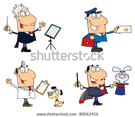 People Of Different Professions-Raster Collection 6. Vector version is also available