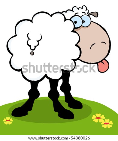 stock vector   cartoon sheep