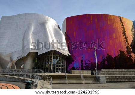 SEATTLE  OCTOBER 03: The Experience Music Project building on October 03, 2014 in Seattle.