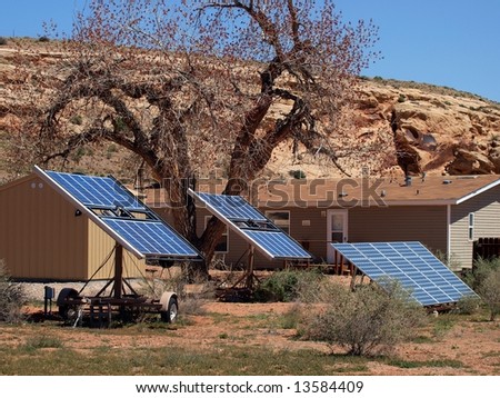 Portable solar power platforms at a visitors center