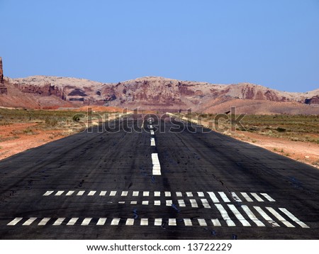 Number Three  on desert rural runway