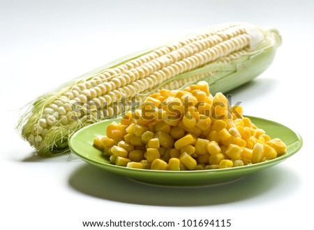 Corn and corn on the cob
