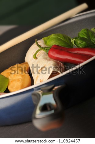 Food in the pan
