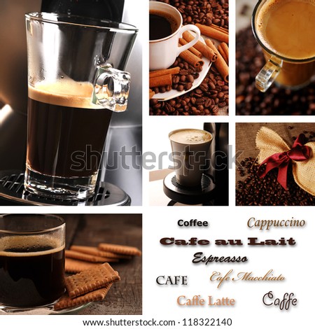 Coffee collage - menu